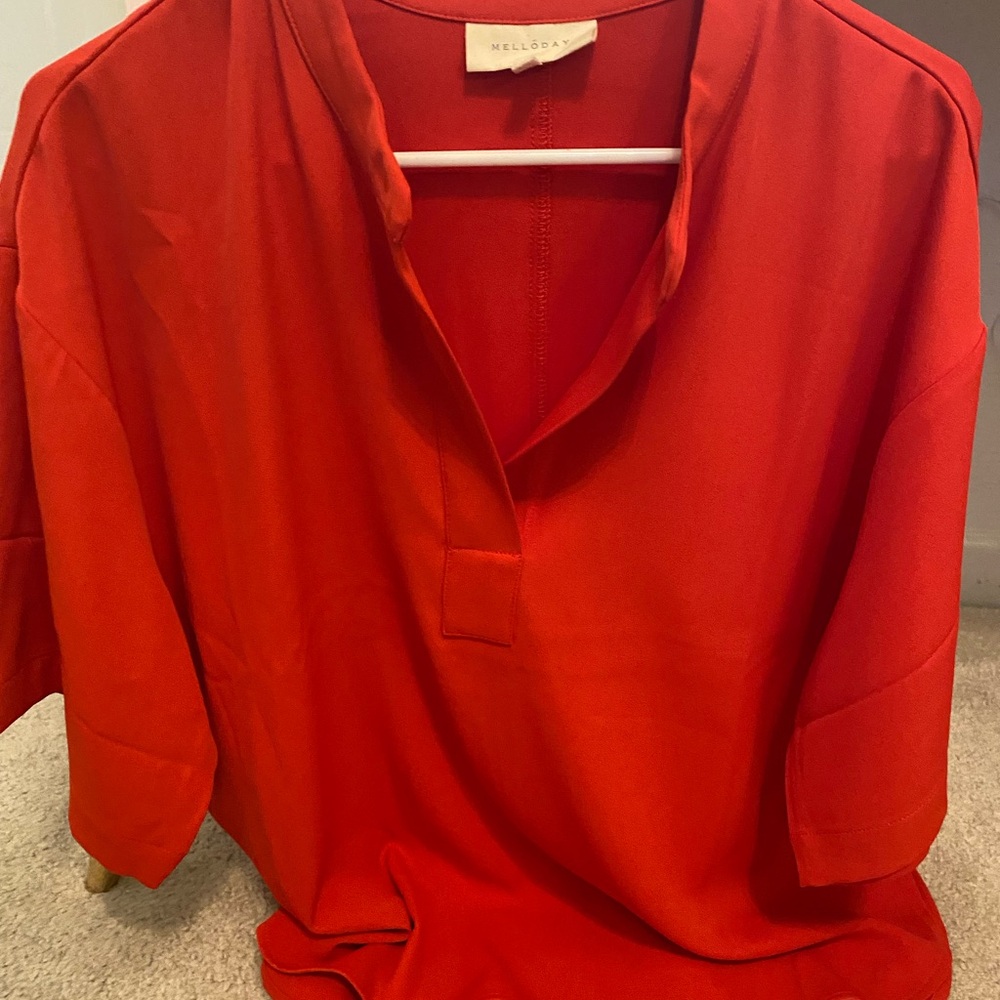 Red pant suit